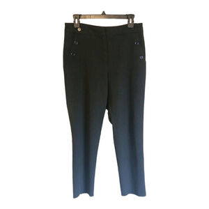 Ovi Black Sailor Pants High‎ Waist Career Casual Trousers Medium